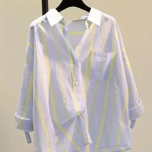 Striped Button-Up Shirt